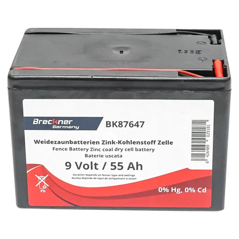 Baterie uscata (nereincarcabila) 9V 55Ah pentru gard electric Breckner Germany Preferatul clienților