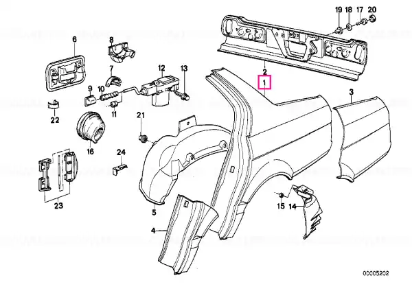 Vezi acum Right rear side panel - BMW