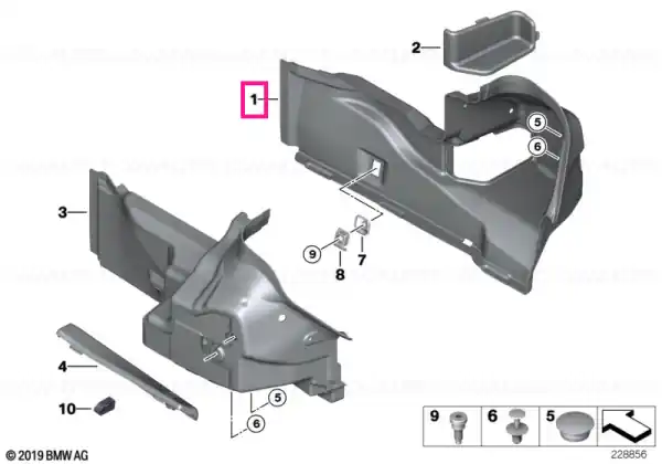 Plată securizată Ornament nișă roată dreapta - BMW