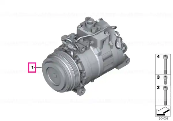 RP AC compressor.w.magnetic coupling R134A/R1234YF - BMW Cumpără online