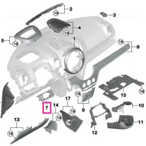 Vezi acum Decorative trim, driver's side PIANO BLACK - BMW - Mini