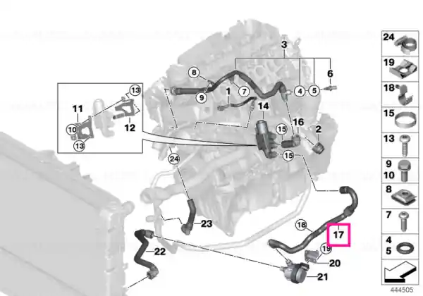 Furtun pompă răcire electrică - BMW Plată securizată
