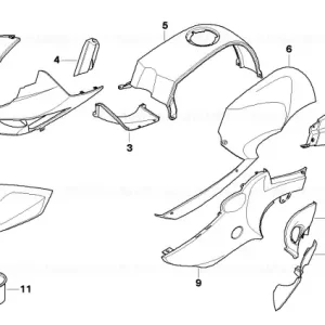 Side trim, primed, left - BMW Motorrad Expediere rapidă