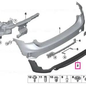 Black band, rear bottom - BMW - Mini Retur gratuit