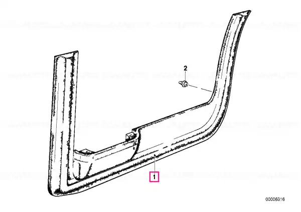 Door lower trim panel rear right PERLBEIGE - BMW Calitate înaltă