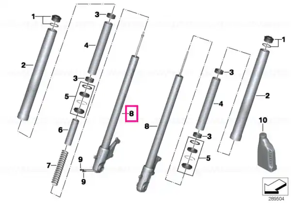 Slider tube right - BMW Motorrad Ultima șansă