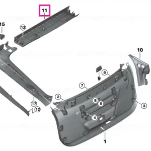 Upper trunk lid trim panel CANBERRABEIGE - BMW Reduceri