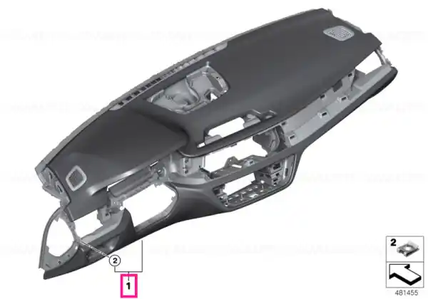 Instrument panel, Head-Up Display SCHWARZ/MOKKA - BMW Retur gratuit
