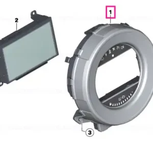Doar azi Instrument cluster, navigation KMH ANTHRAZIT - BMW - Mini