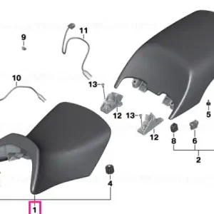 Seat heated, grey front - BMW Motorrad Livrare gratuită