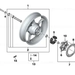 Axle shaft rear - BMW Motorrad Preț mic
