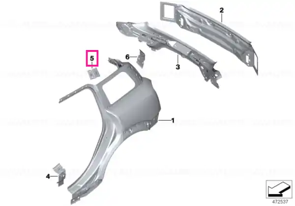 Reinforcement plate, C-pillar, right - BMW - Mini Ofertă specială