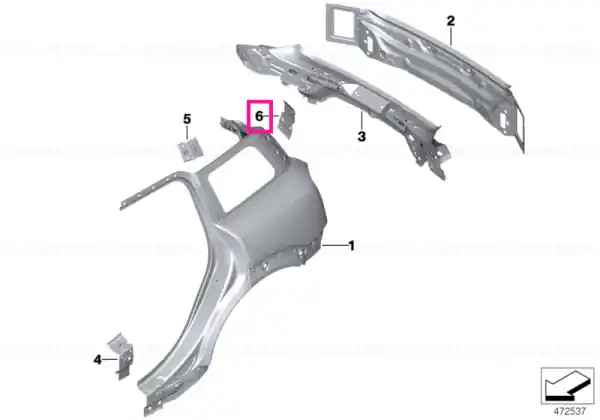 Plată securizată Reinforcement plate, D-pillar, right - BMW - Mini