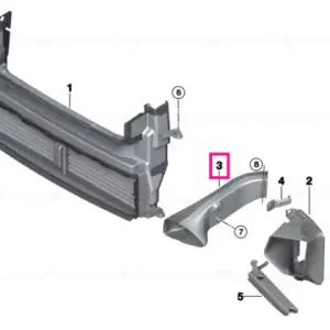 Air duct, brake, left JCW - BMW - Mini Bestseller