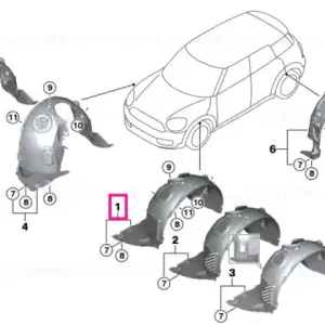 Premium Capac nișă roată, față stânga - BMW - Mini