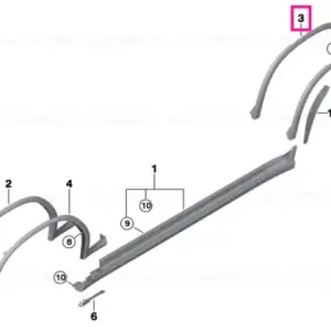 Wheel arch trim, rear right -M- - BMW Mai ieftin