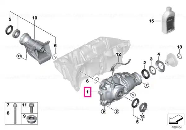 Livrare gratuită Final drive (front axle) I=3,23 - BMW
