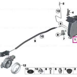 Rotary latch lock right - BMW - Mini Plată sigură