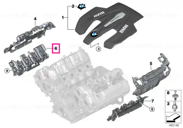 Capac acustic bloc motor ZYL.1-4 ZYL. 1-4 - BMW Cumpără acum