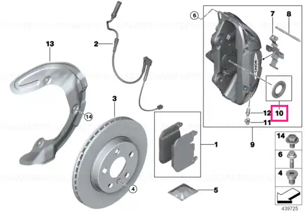 Mai ieftin Kit reparatie etrier frana - BMW - Mini