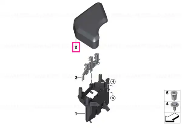 Plată securizată Capac carcasă electronică - BMW