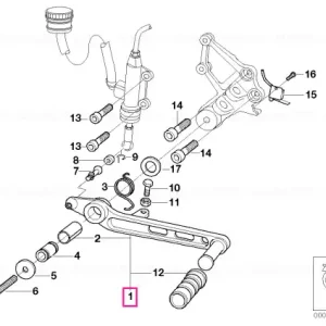 Brake pedal - BMW Motorrad Retur ușor