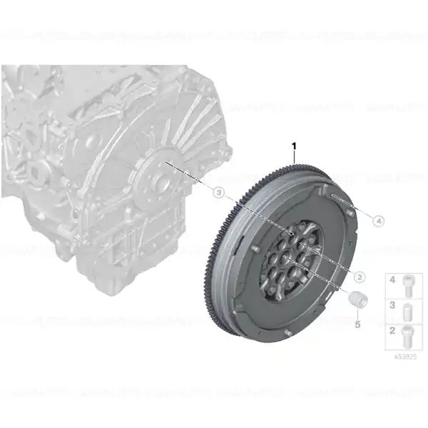 Volanta masa dubla BMW Seria 1 F20, F21; Seria 2 F22, F23; Seria 3 F30; Seria 4 F32 Nu rata