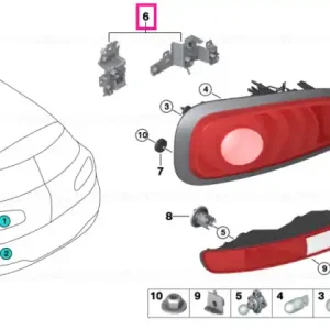 Reducere de preț bulb socket, right - BMW - Mini