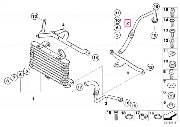 Oil cooling pipe inlet - BMW Motorrad Livrare rapidă