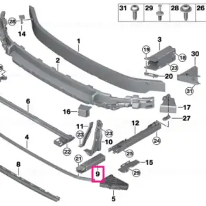 Retur gratuit Deformation element, front lower right - BMW - Mini