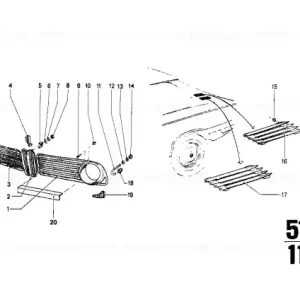 Air outlet grille, right - BMW Nu rata