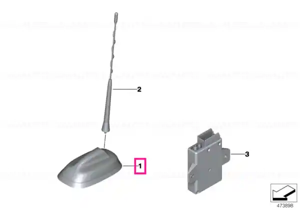Roof antenna AM/FM/GPS/TEL - BMW - Mini Ieftin