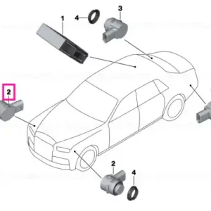 Ultrasonic sensor primed - BMW Doar azi
