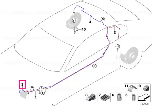 Conductă unitate hidraulică DSC M12/M10 - BMW Plată sigură