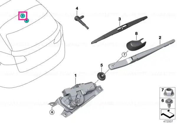 Reducere extra Rear window wiper motor - BMW