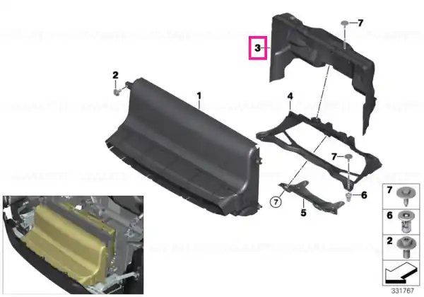 Air duct, centre front - BMW Ofertă de sezon