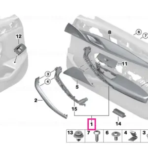 Armrest, front left ELFENBEINWEISS - BMW Cumpără acum