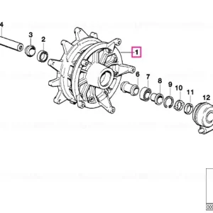 Wheel hub, front - BMW Motorrad Preț redus