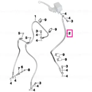 Disponibil imediat Brake pipe control circuit, front - BMW Motorrad
