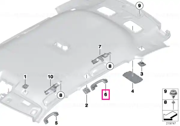 Handle rear right EVERESTGRAU - BMW Preț mic