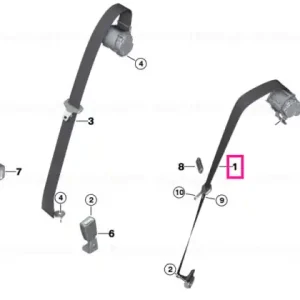 Upper belt right SCHWARZ - BMW Transport gratuit