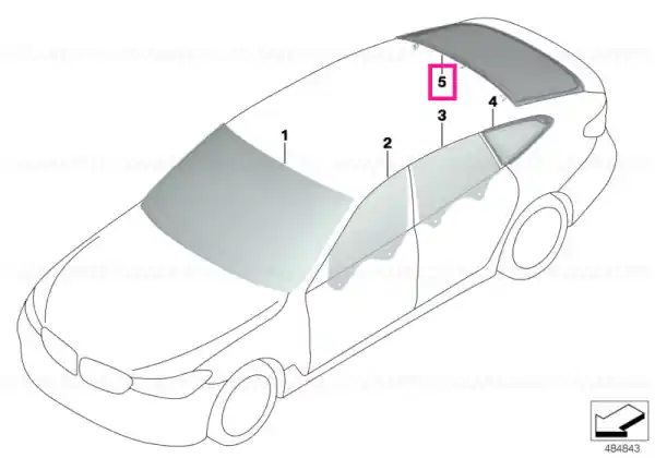 Premium Rear window green ESG - BMW