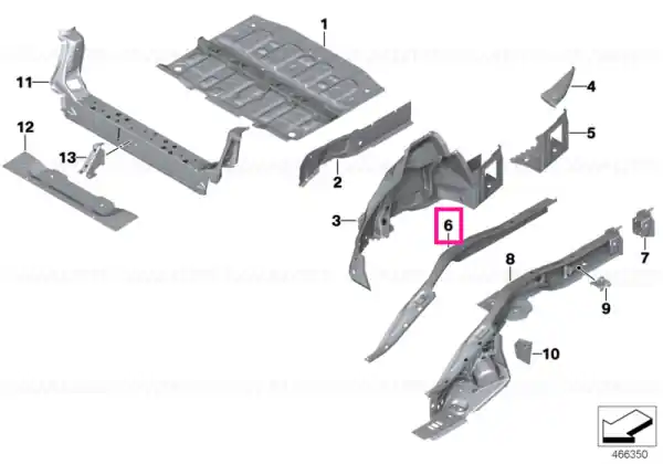 Side member, top left - BMW Preferatul clienților