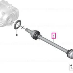 Ultima șansă Output shaft, rear right - BMW