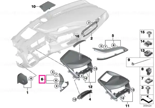 Cumpără acum Ornament CFRP tablou bord sofer - BMW