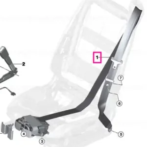 Upper seat belt REMA, front left VENETOBEIGE - BMW Expediere rapidă
