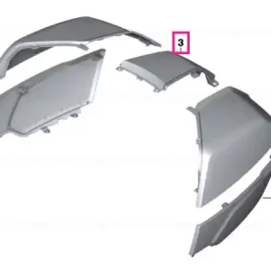 Trim for topcase lid centre BLACK-SATIN - BMW Motorrad Preț redus