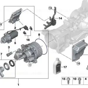 Capac umplere ulei cu surub verificare ulei integrat, diferential spate - BMW Seria 1 F40, Seria 2 F44 F45 F46, X1F48 F49, X2 F39 - Mini Clubman F54, Countryman F60 Cel mai bun preț