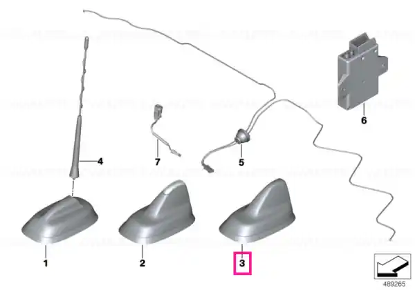 Roof antenna TEL/GPS - BMW - Mini Retur gratuit