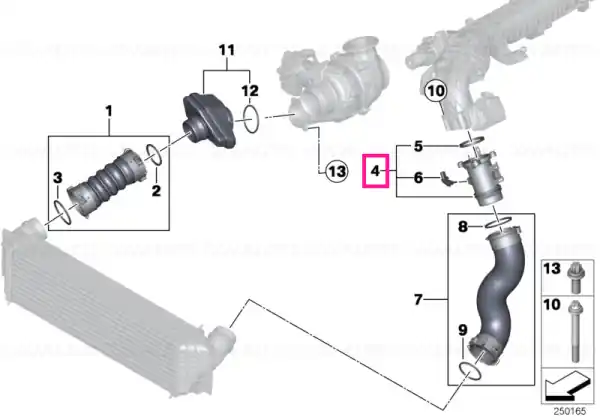 Cel mai vândut Charge air tube - BMW